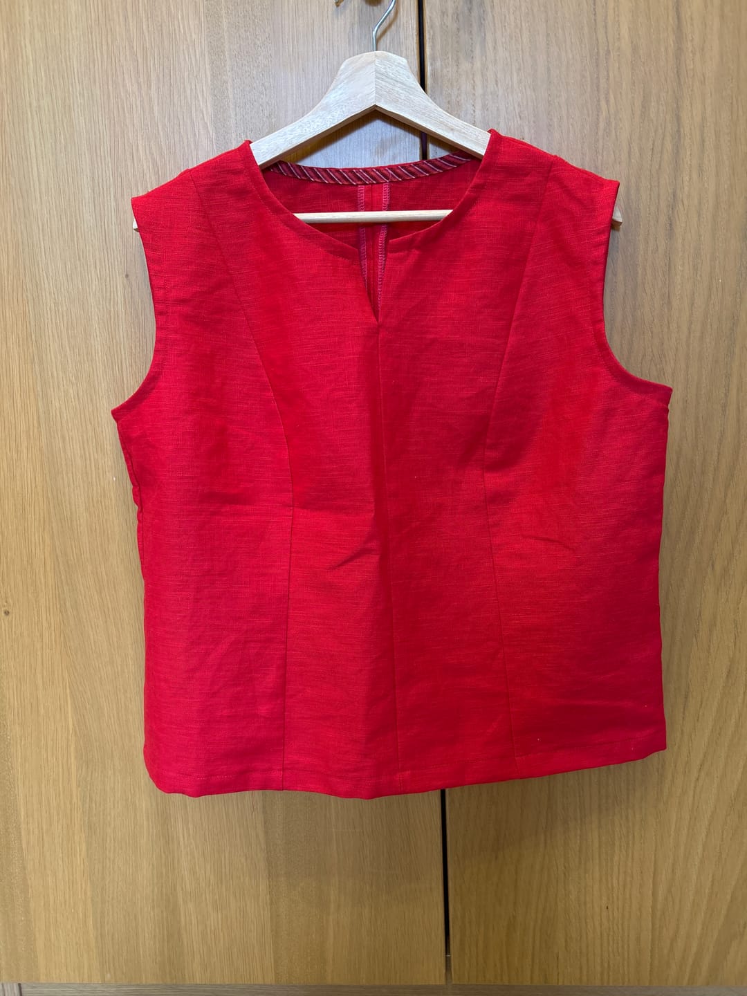 Customer photo review of Remnants of Washed Linen Blend Fabric