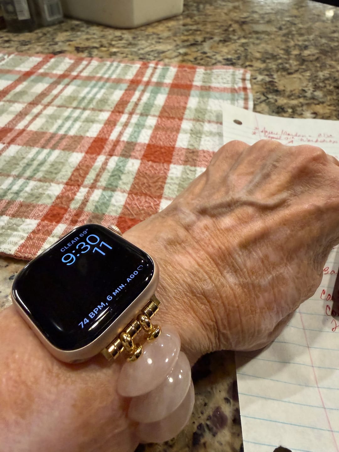 Customer photo review of Loving Quartz Stretch Apple Watch Strap