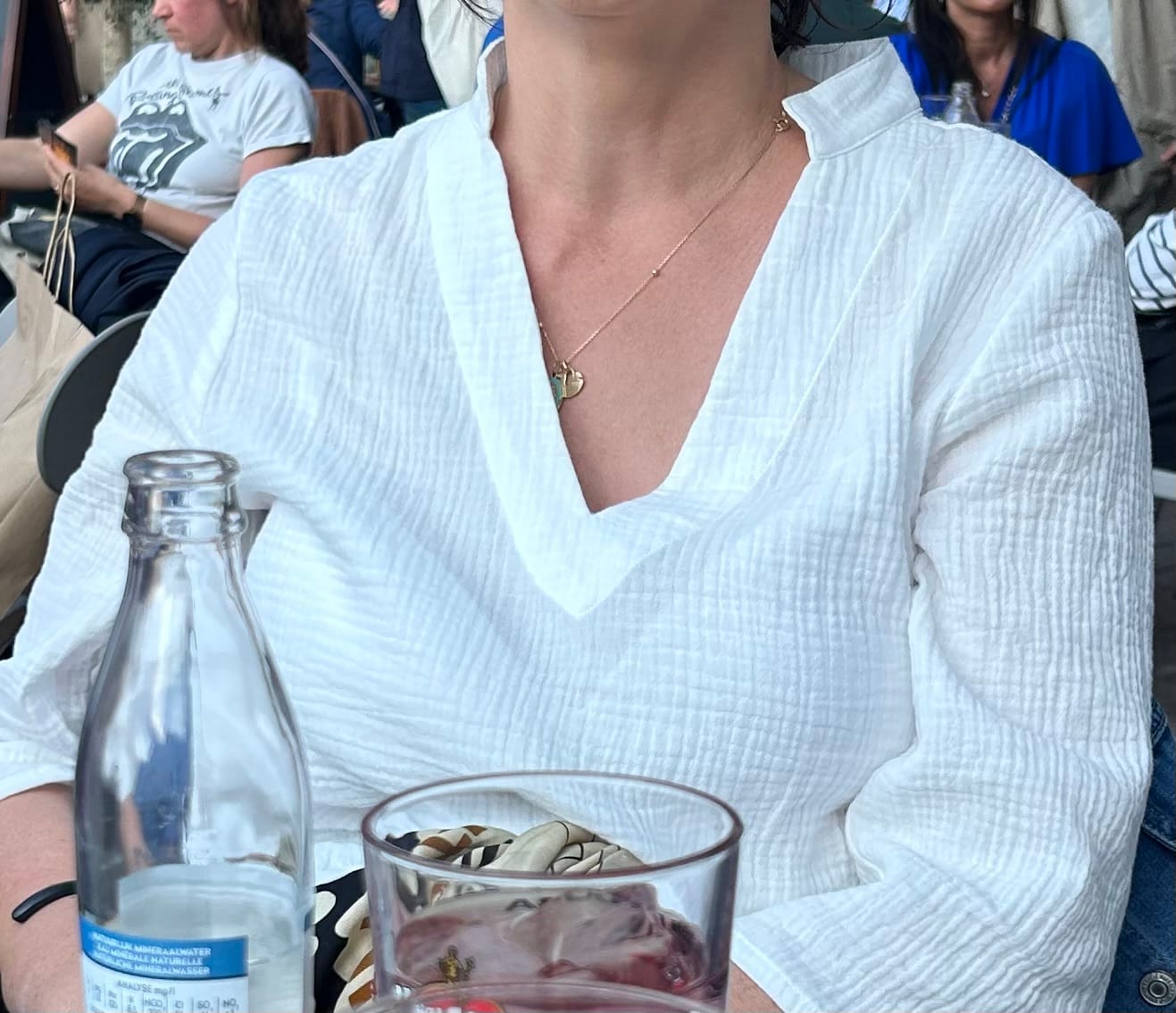 Customer photo review of Blouse Madeleine – Double Gaze de Coton Blanc cassé