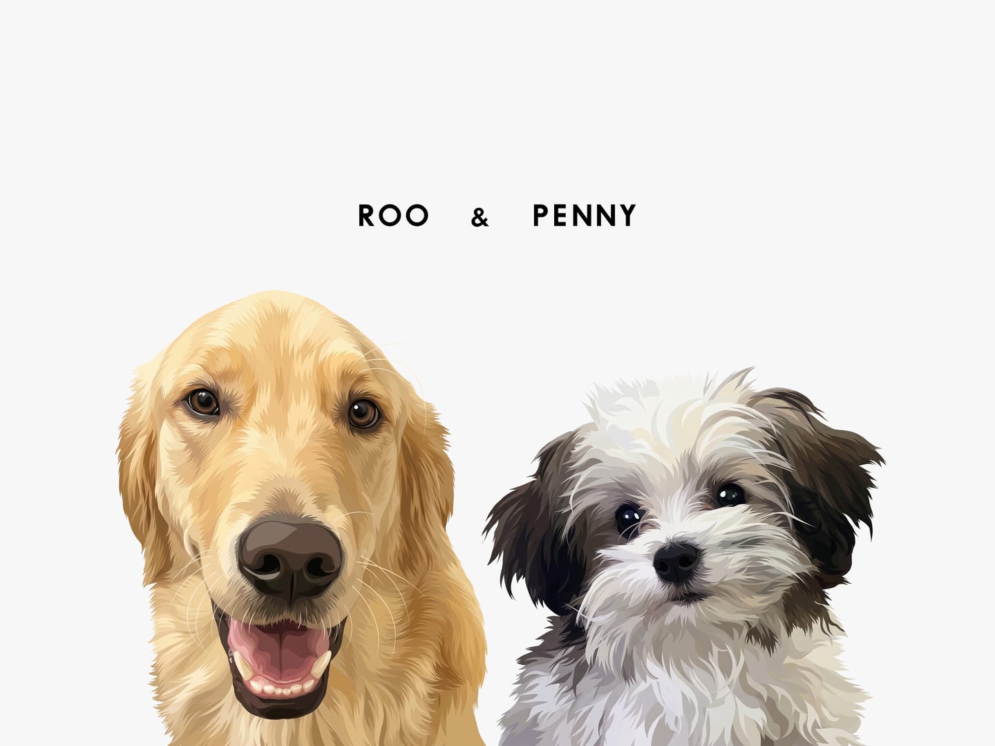 Customer photo review of Modern Pet Portrait - Two Pets
