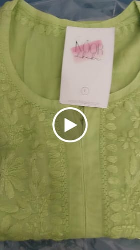 Customer video review of Nazakat Olive Green Cotton short kurta