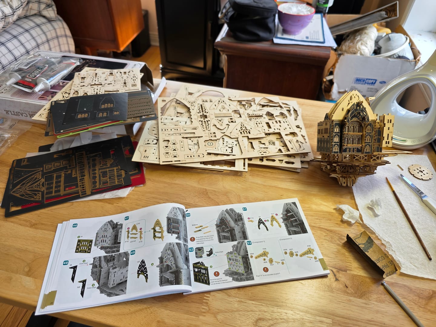 Customer photo review of Rokrgeek Fantasy Steam Castle 3D Wooden Puzzle