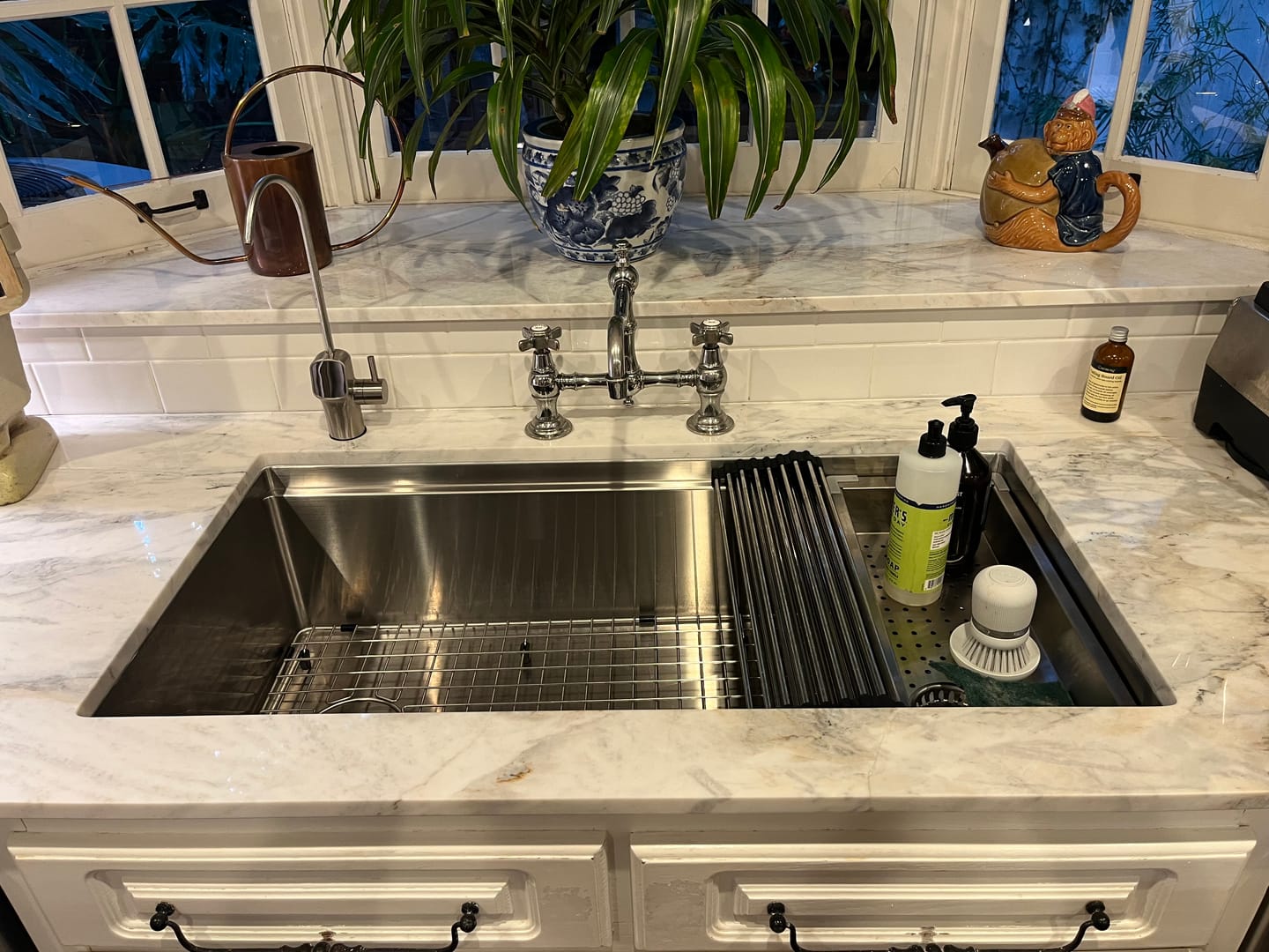 Customer photo review of 37" Undermount Workstation Sink – 16 Gauge Stainless Steel Single Bowl – 10" Deep – Reversible – Seamless Drain (5LS37c-10)