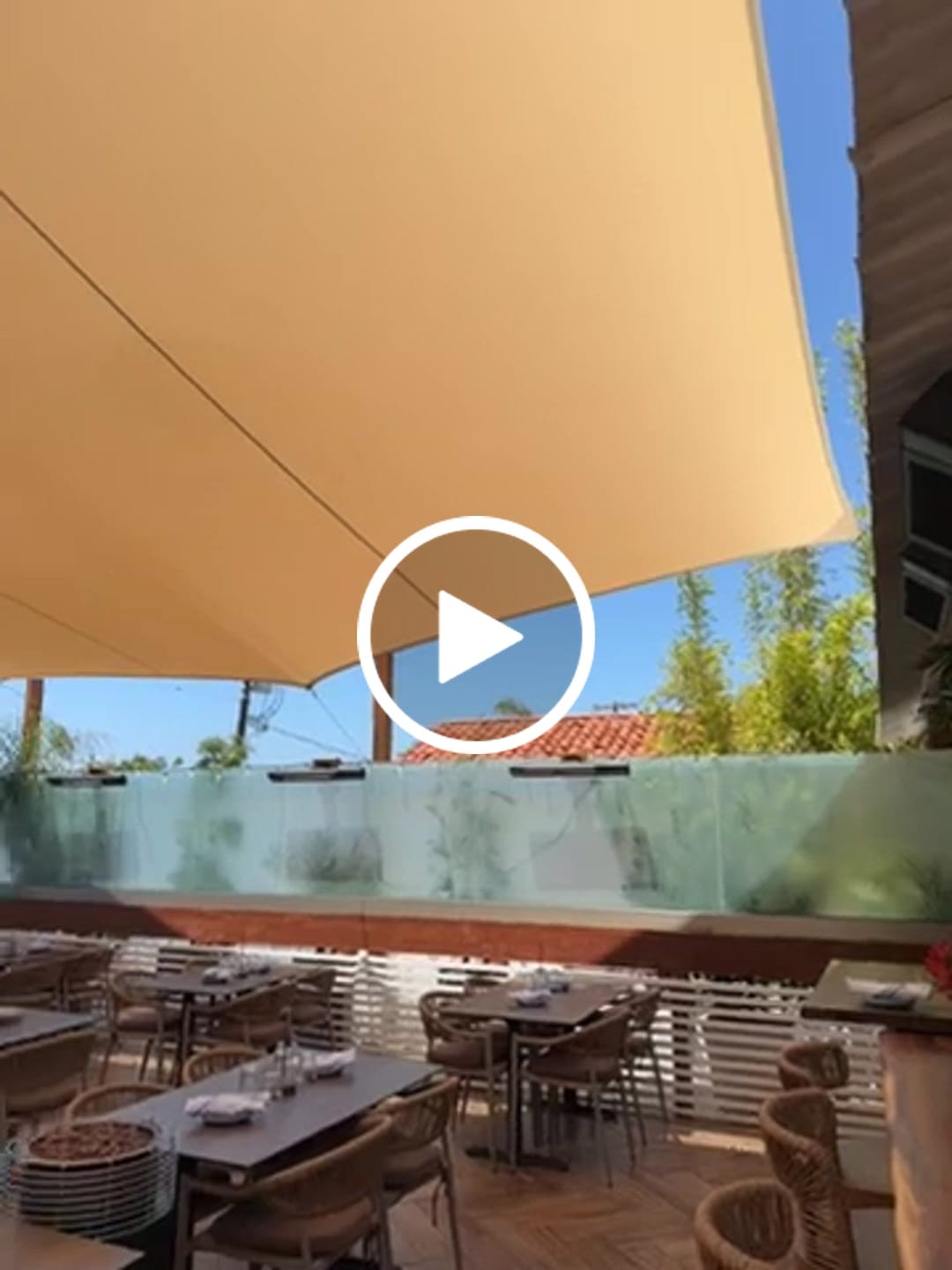 Customer video review of Outdoor Waterproof Sun Shade Sail Opaque Privacy Protection Canopy for Patio,Garden, Backyard Lawn