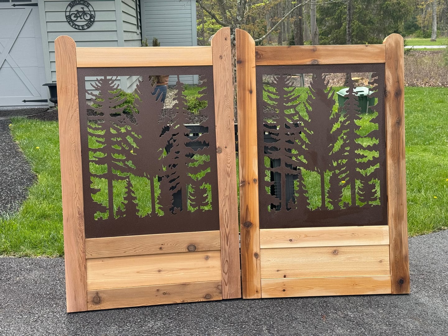 Customer photo review of Forest Landscape Railing Panel Insert