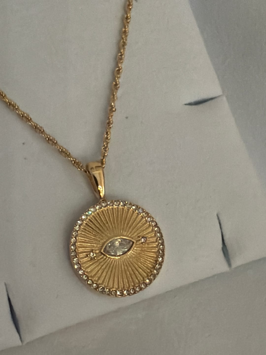 Customer photo review of Evil Eye Talisman Necklace