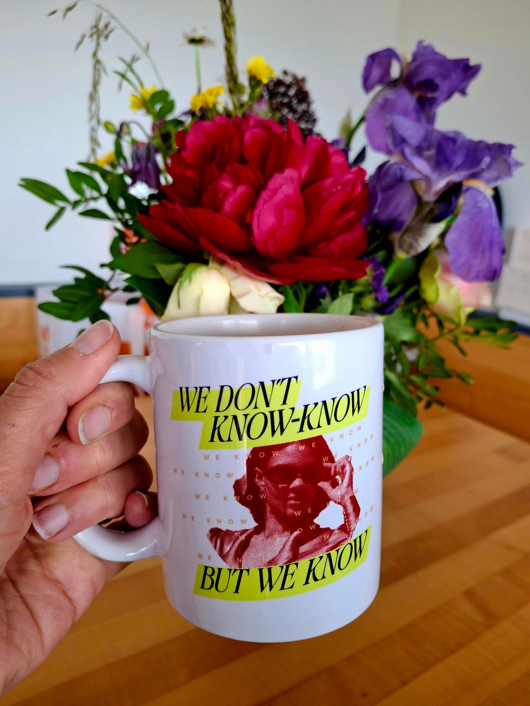 Customer photo review of We Know Neon Mug