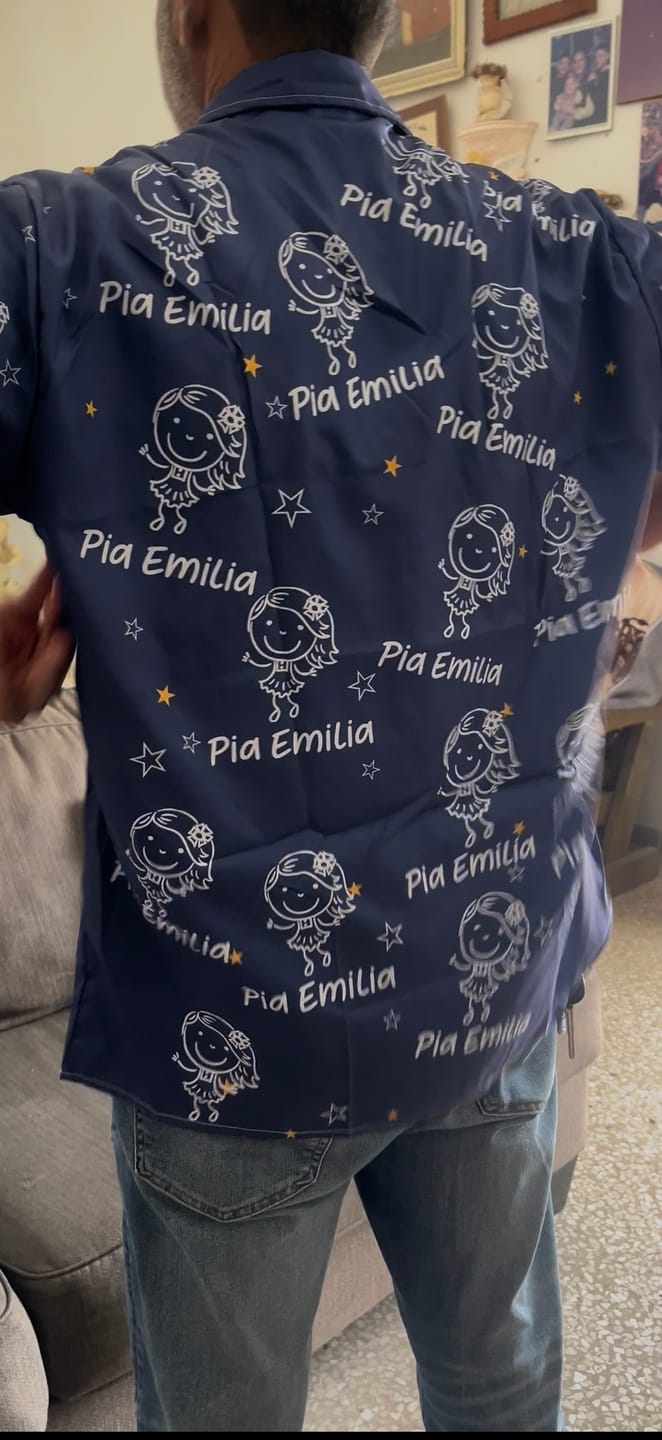 Customer photo review of Personalized Hawaiian Shirt- This Grandpa Belongs To Doodle