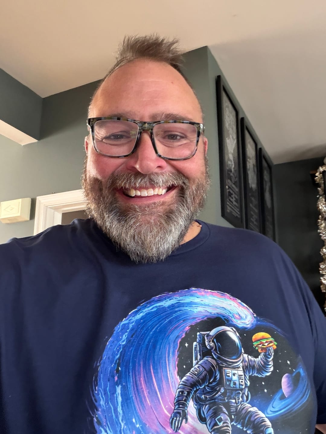 Customer photo review of Burger Surfer T-Shirt