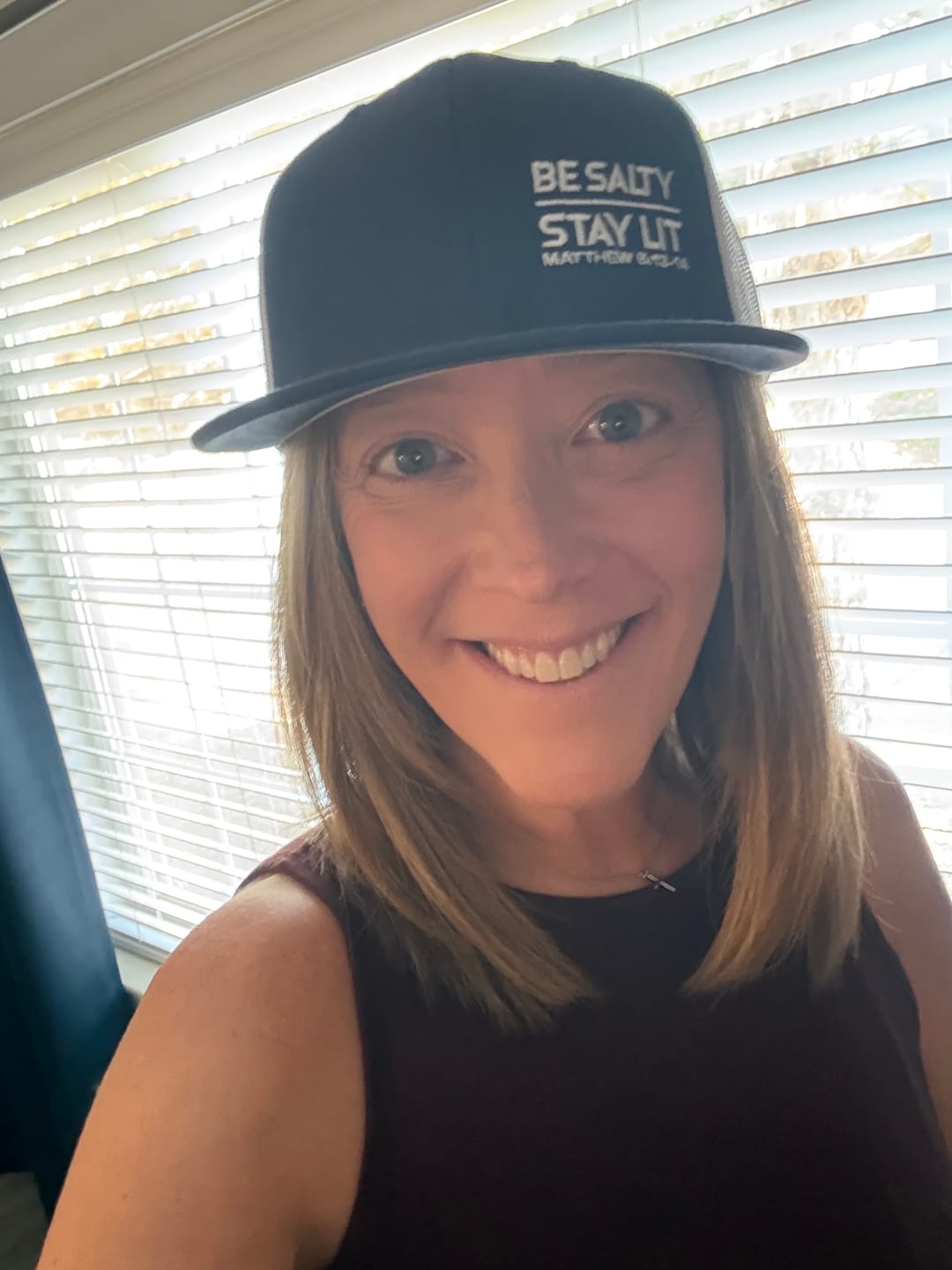 Customer photo review of Be Salty Stay Lit Lower Left Hats