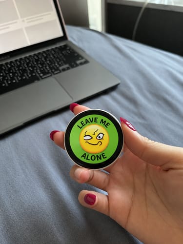 Customer photo review of MoodPin™ - Mood Badge