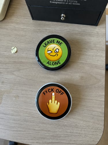 Customer photo review of MoodPin™ - Mood Badge