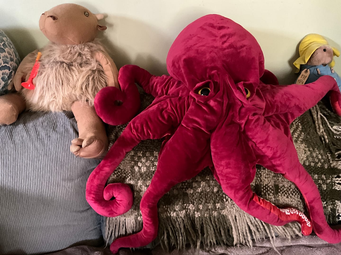 Customer photo review of Red Octopus Soft Stuffed Plush Toy
