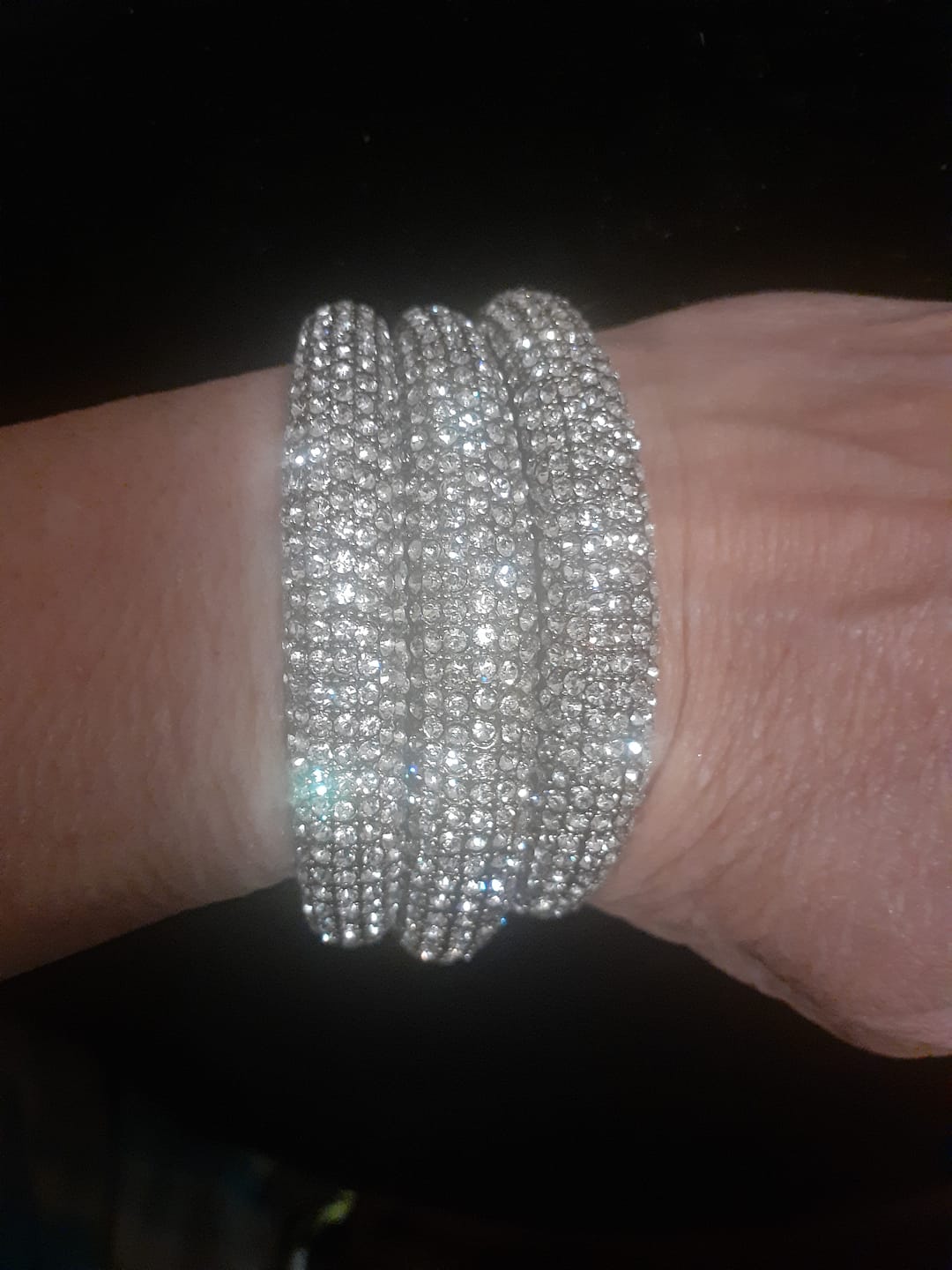 Customer photo review of Heidi Daus®"Hugs from Heidi" Crystal Bangle Bracelet