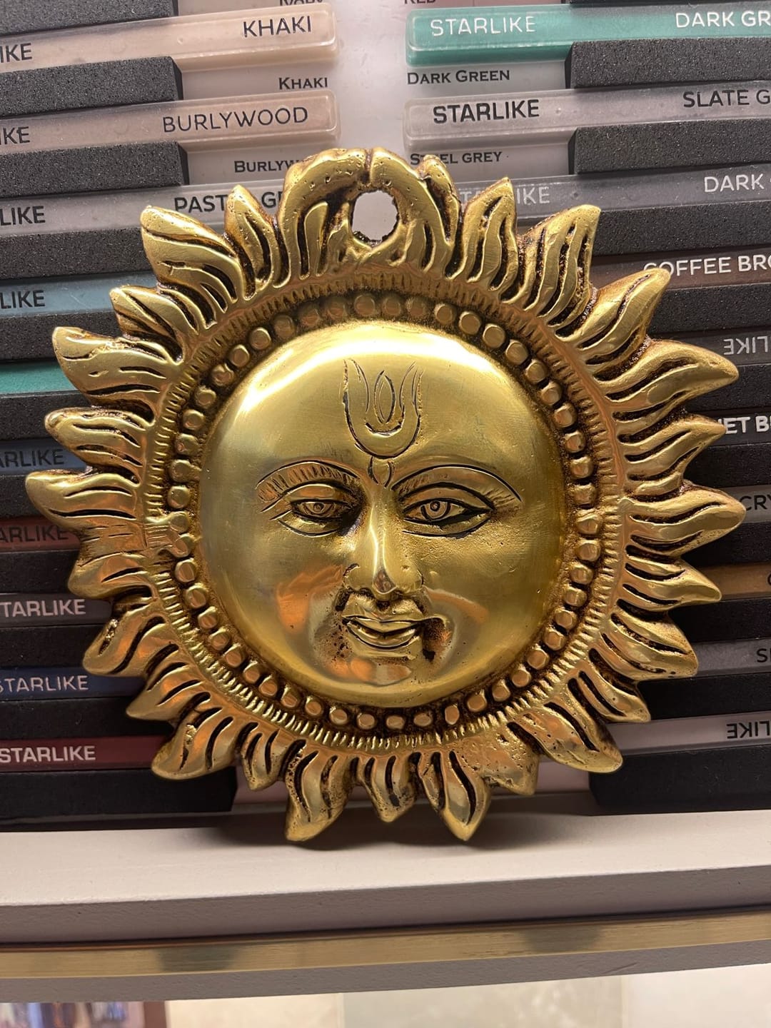 Customer photo review of Brass Vastu Sun Wall Hanging Idol Vastu Remedy for East Direction Balance, Fame and Positive Energy for Home, Office and Entrance Decor | 15 x 15 cm | 800 g
