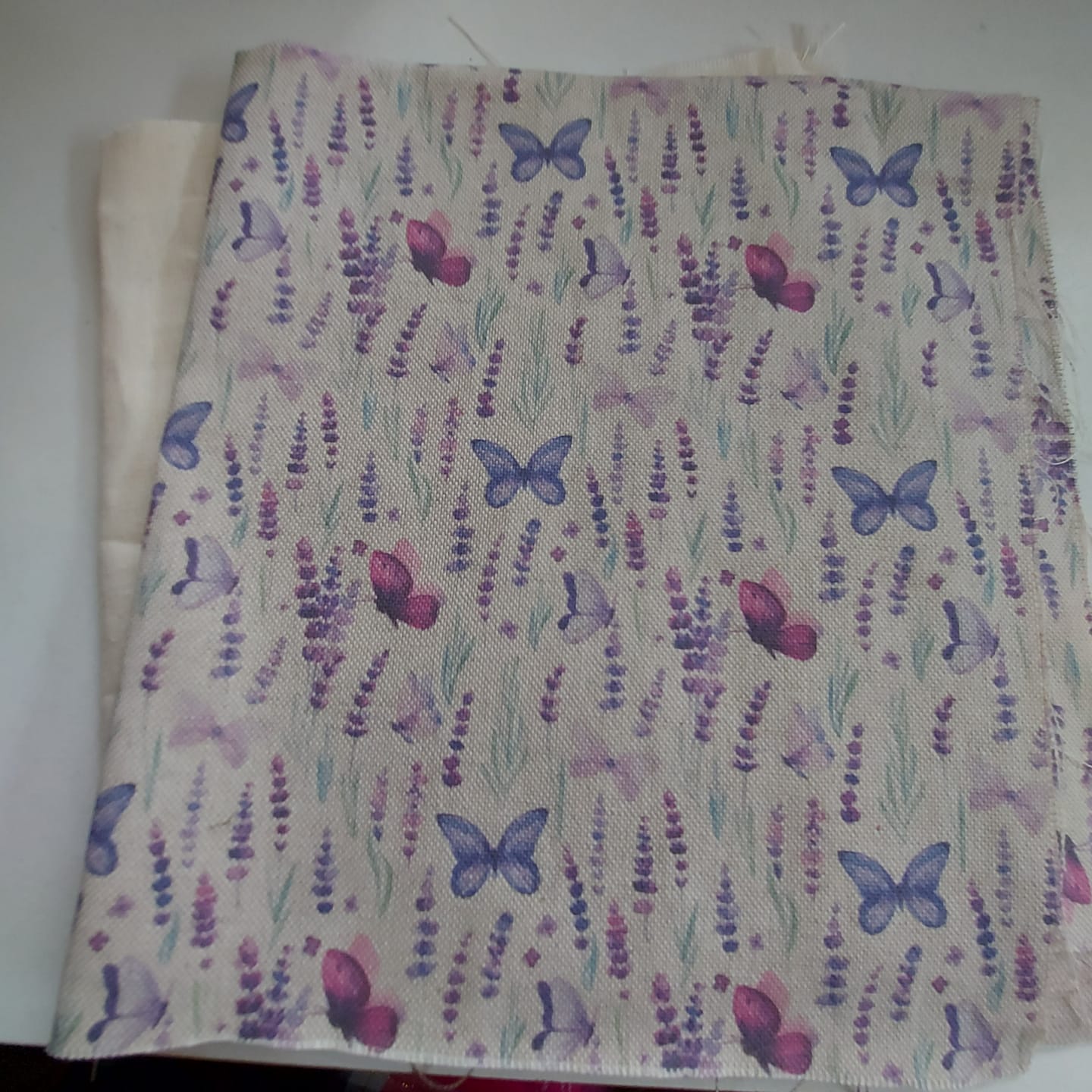 Customer photo review of Try Our New Fabric Panels: Linen Cushion Kit