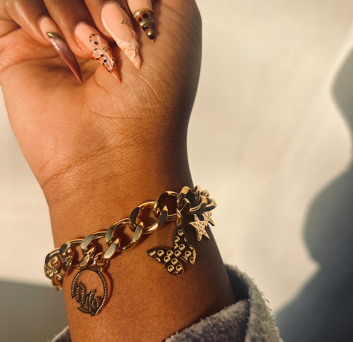 Customer photo review of Gold  Era Charm Bracelet
