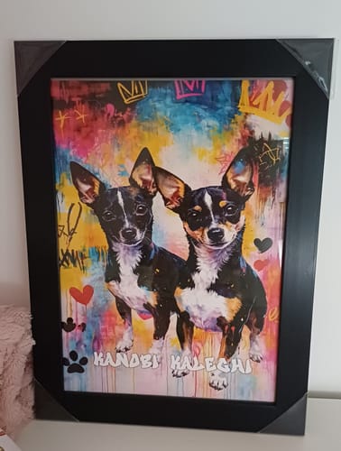 Customer photo review of Personalised Poster With Dog or Cat - Graffiti