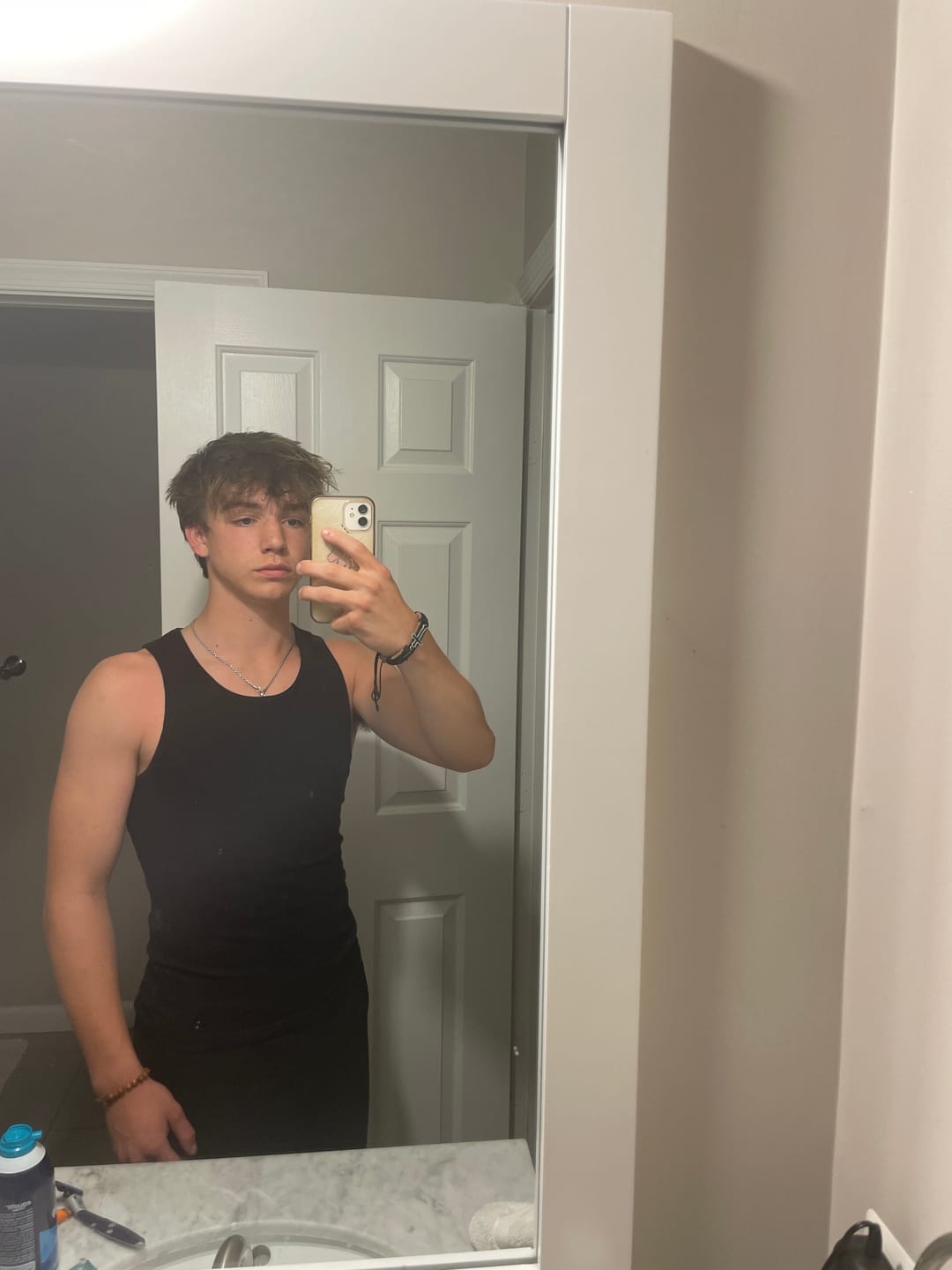 Customer photo review of Premium Ultra-Soft Cotton Fitted Tank 3 Pack