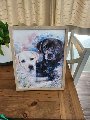 Customer photo review of Personalised Poster With Dog or Cat - Watercolour