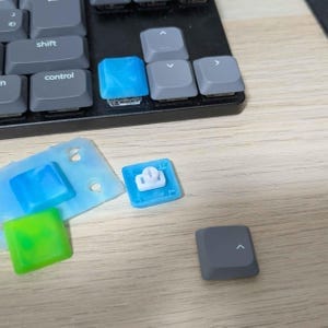 Customer photo review of MX Switch to Choc V1 Keycap Converter (pack of 10)