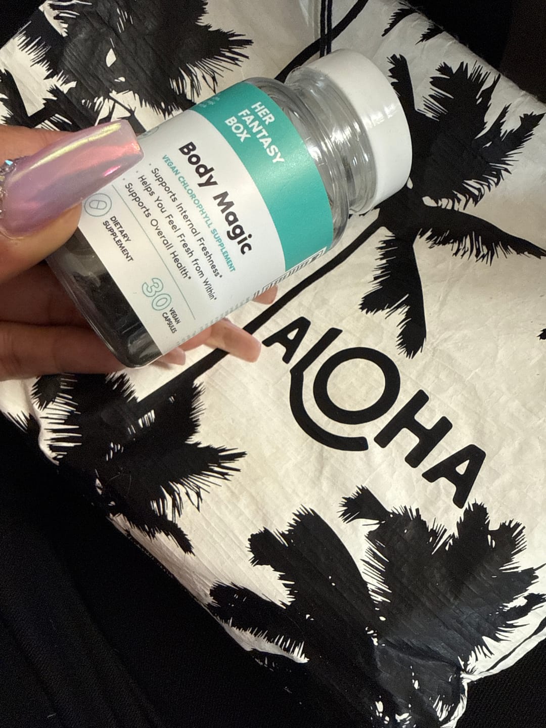 Customer photo review of Body Magic Chlorophyll Pill - For Body Odor, Detox & Skin