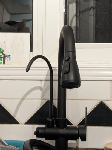 Customer photo review of Karlstad - Three-Way Kitchen Faucet with Filter Tap & Pull-Out Spout for Kitchen Sink