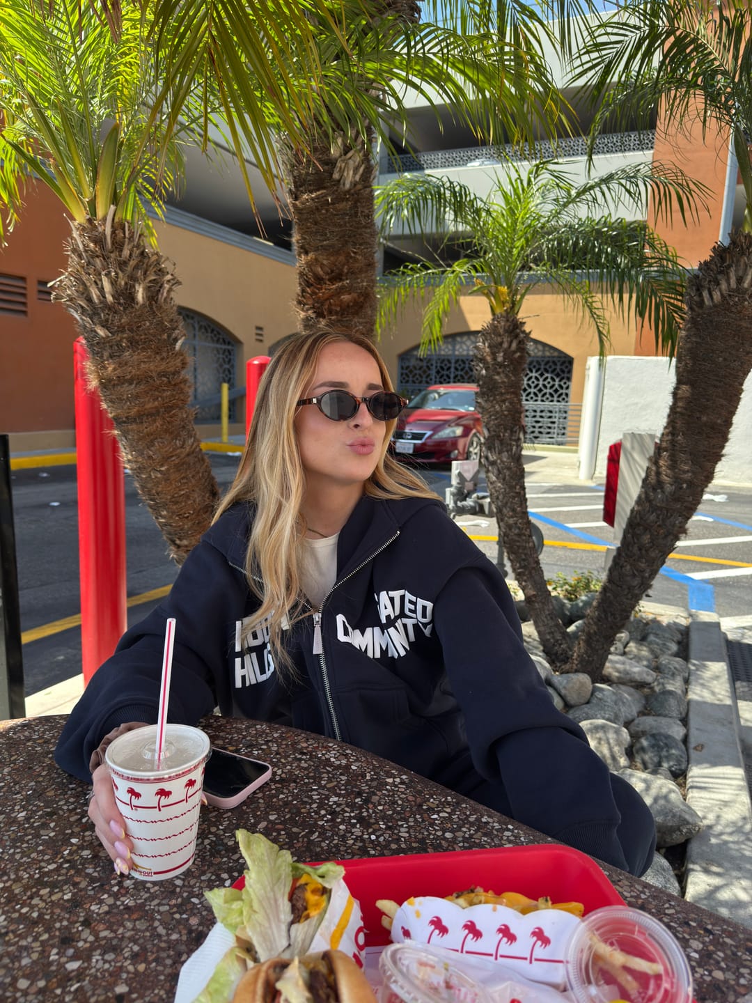 Customer photo review of GATED COMMUNITY STRAIGHT LEG SWEATPANTS NAVY