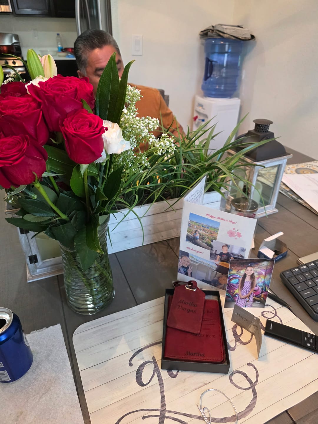 Customer photo review of Natural Leather Passport Holder & Luggage Tag Set, Personalized Travel Gift