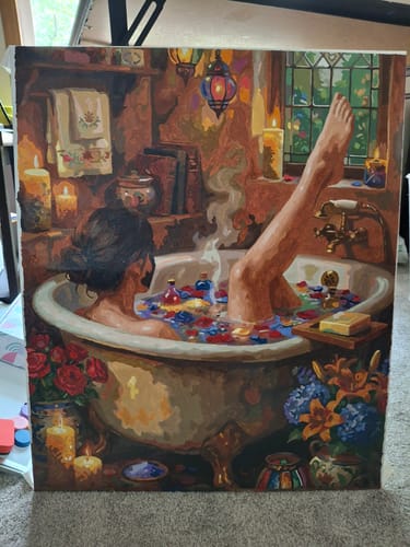 Customer photo review of Candlelit Bath Sanctuary (80 Colors)