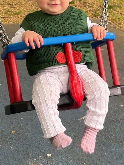 Customer photo review of Little Cherry Knitted Pullover