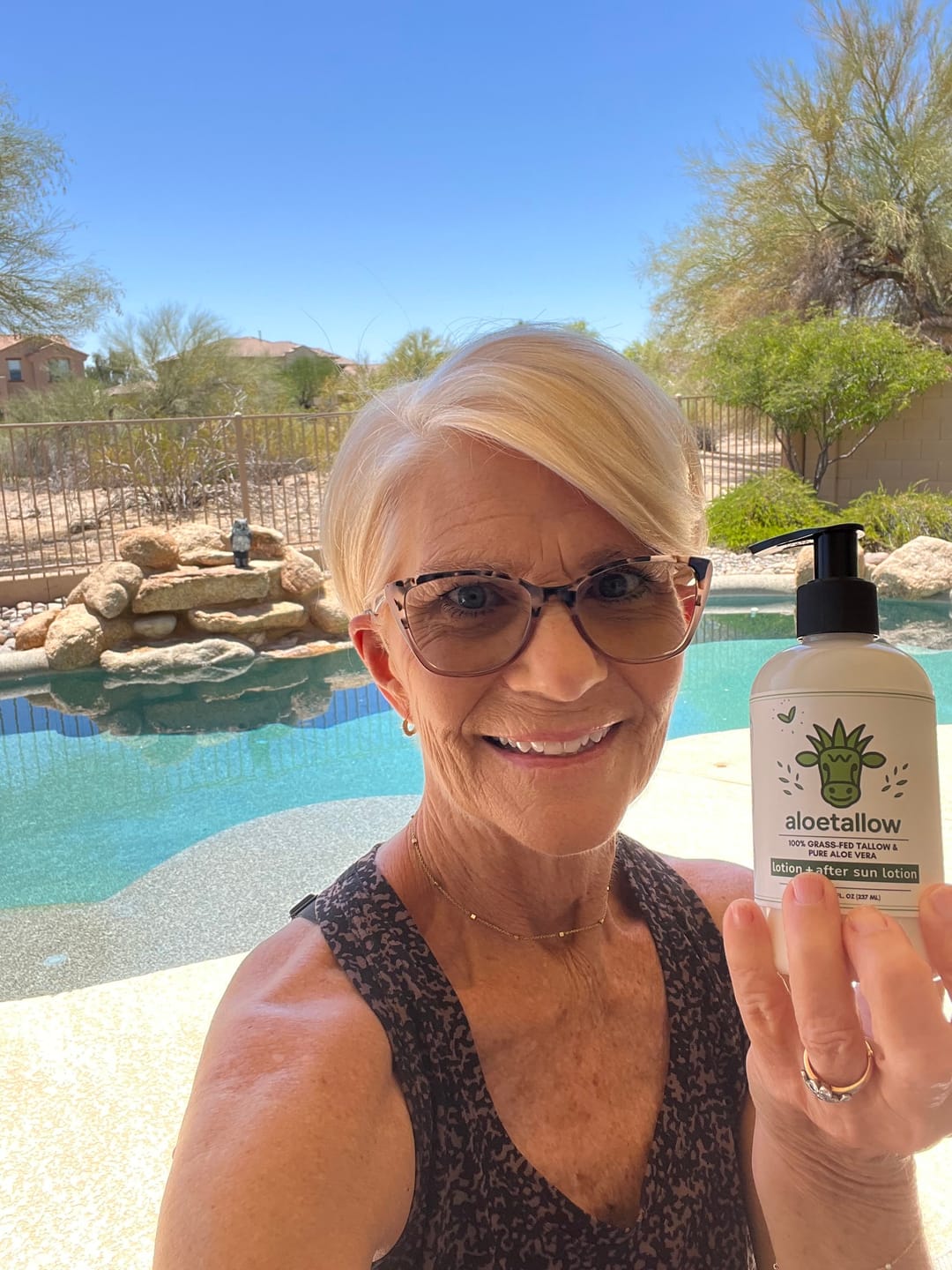 Customer photo review of AloeTallow Clean Hydration Lotion - Tallow + Aloe | 8 Clean Ingredients