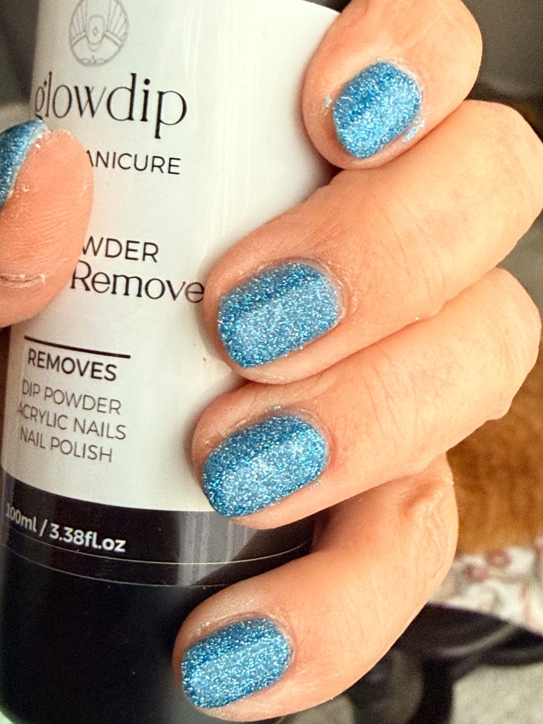Customer photo review of Crystal Silver Dipping Powder