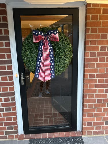 Customer photo review of Haven Americana Wreath Bow