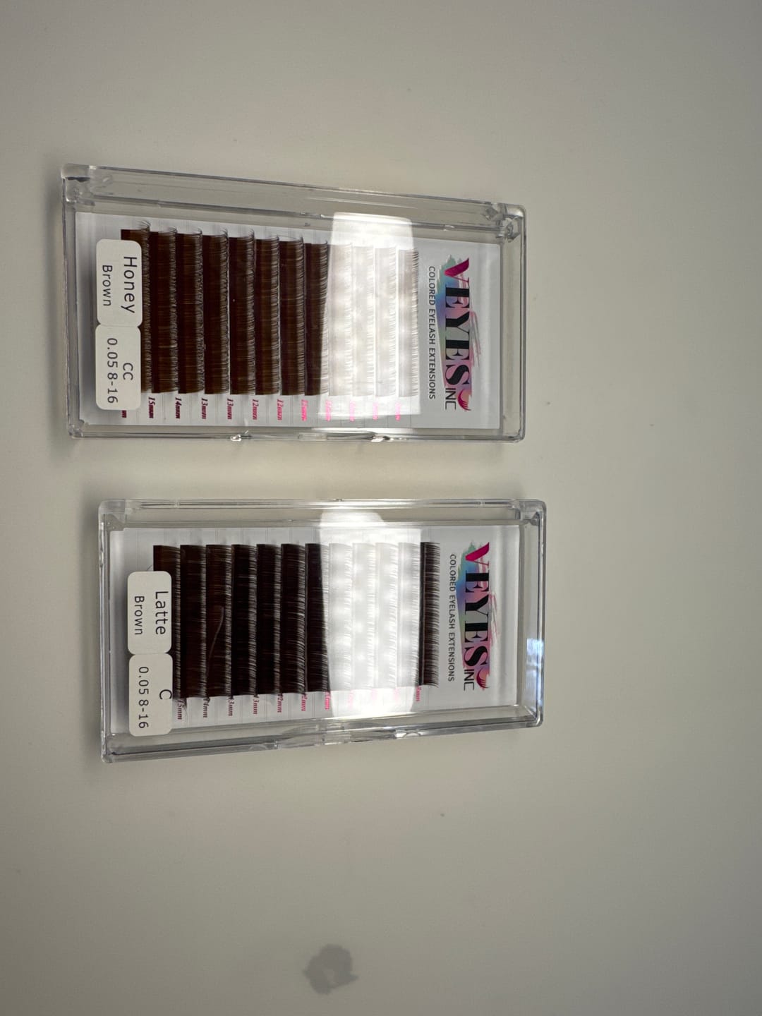 Customer photo review of Brown Color Lash 0.03/0.05mm