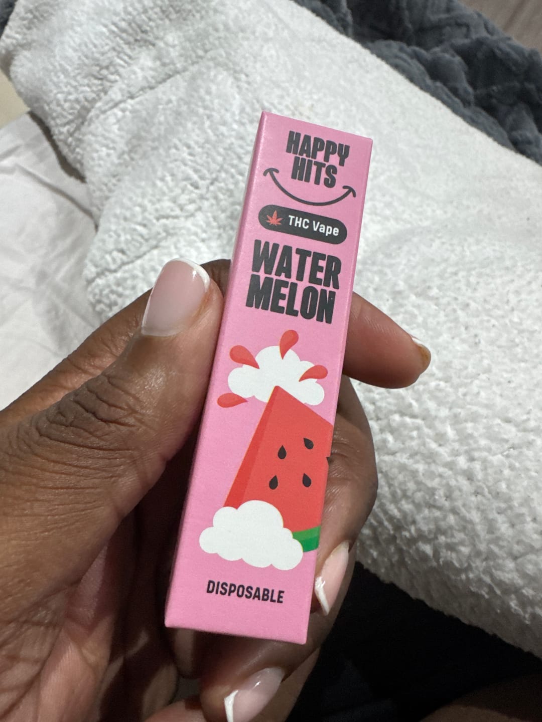 Customer photo review of Happy Hits Disposable THC Vape – Watermelon