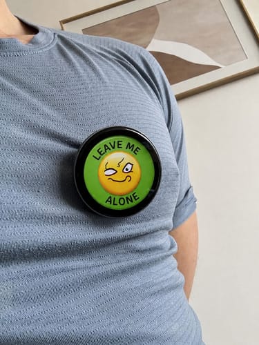 Customer photo review of MoodPin™ - Mood Badge
