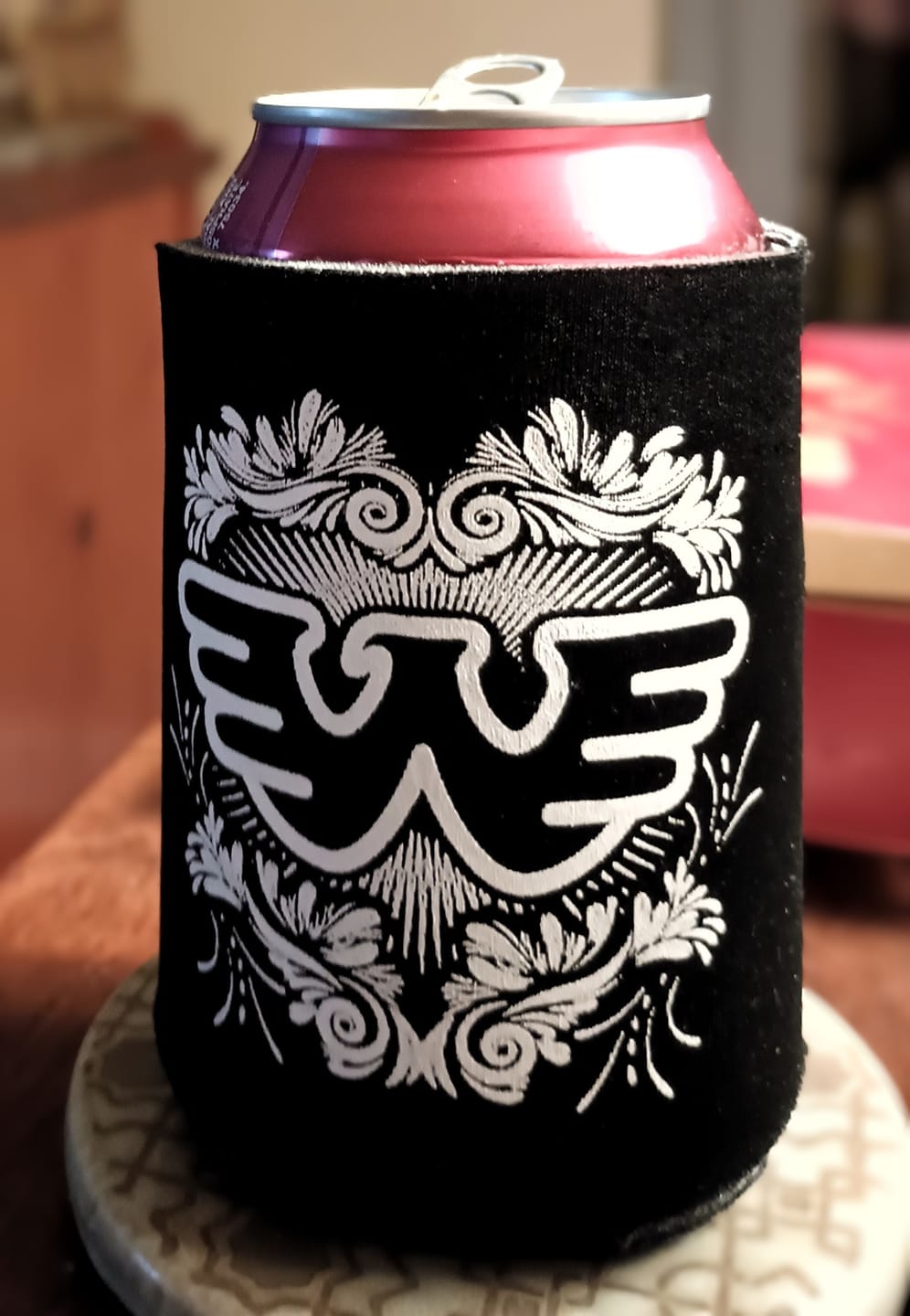 Customer photo review of Waylon Jennings Flying W Collapsible Koozie
