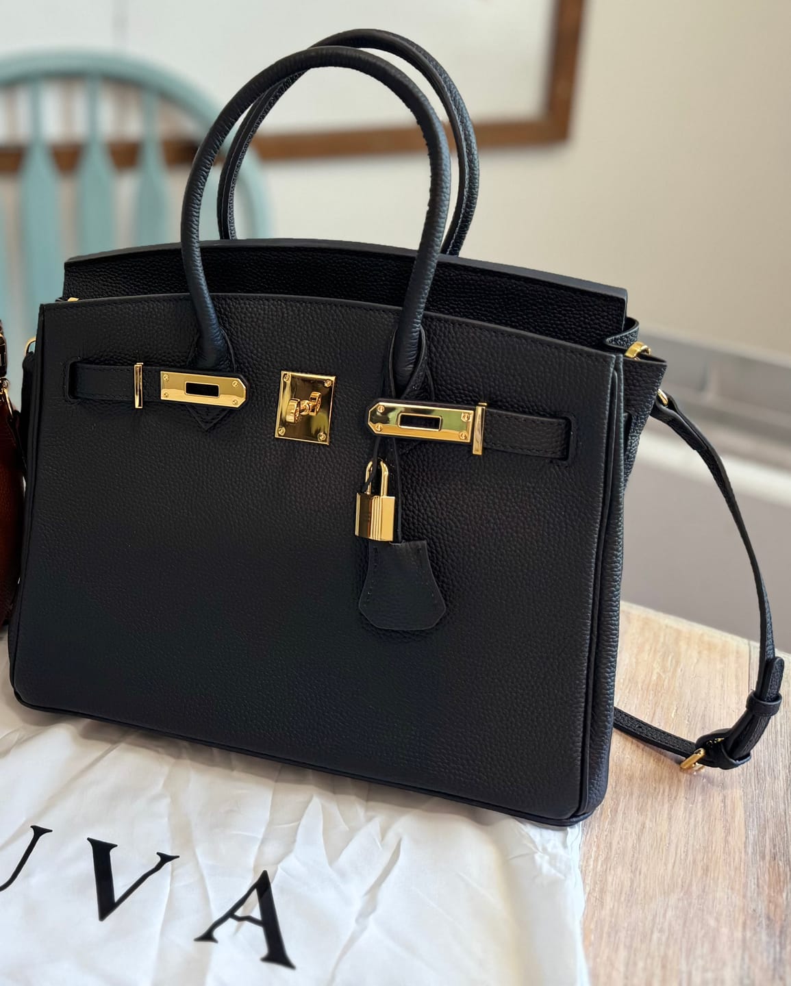 Customer photo review of LALUVA Warkin Bags Genuine Leather