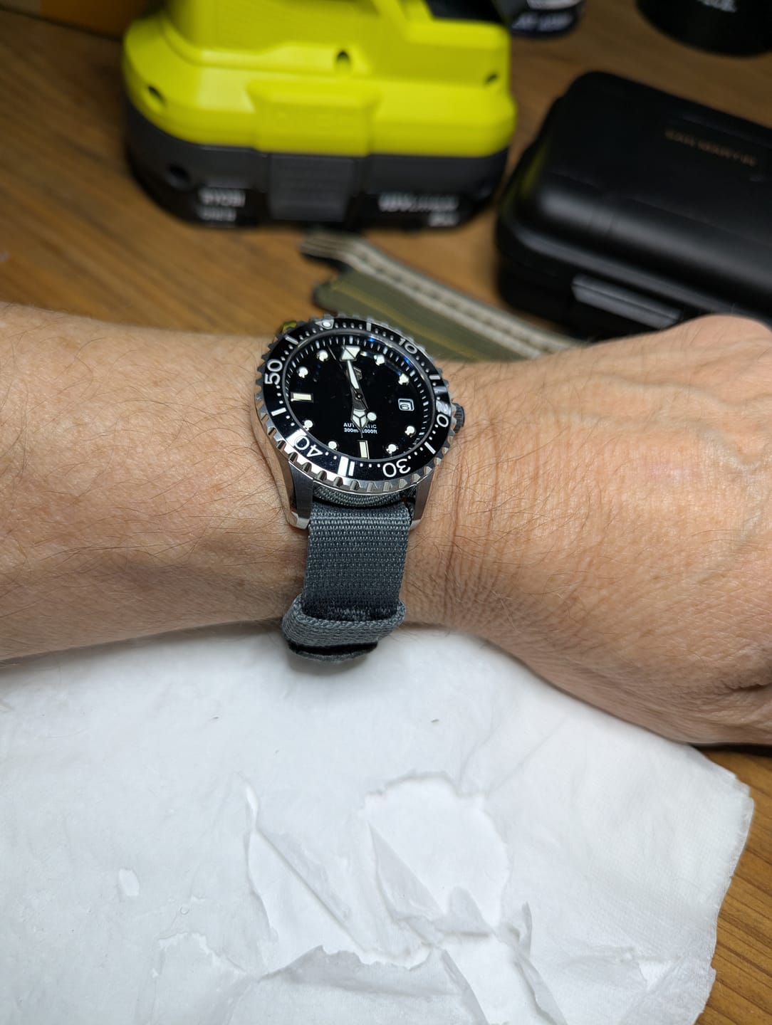 Customer photo review of Glomar Explorer - Hook And Loop Watch Strap