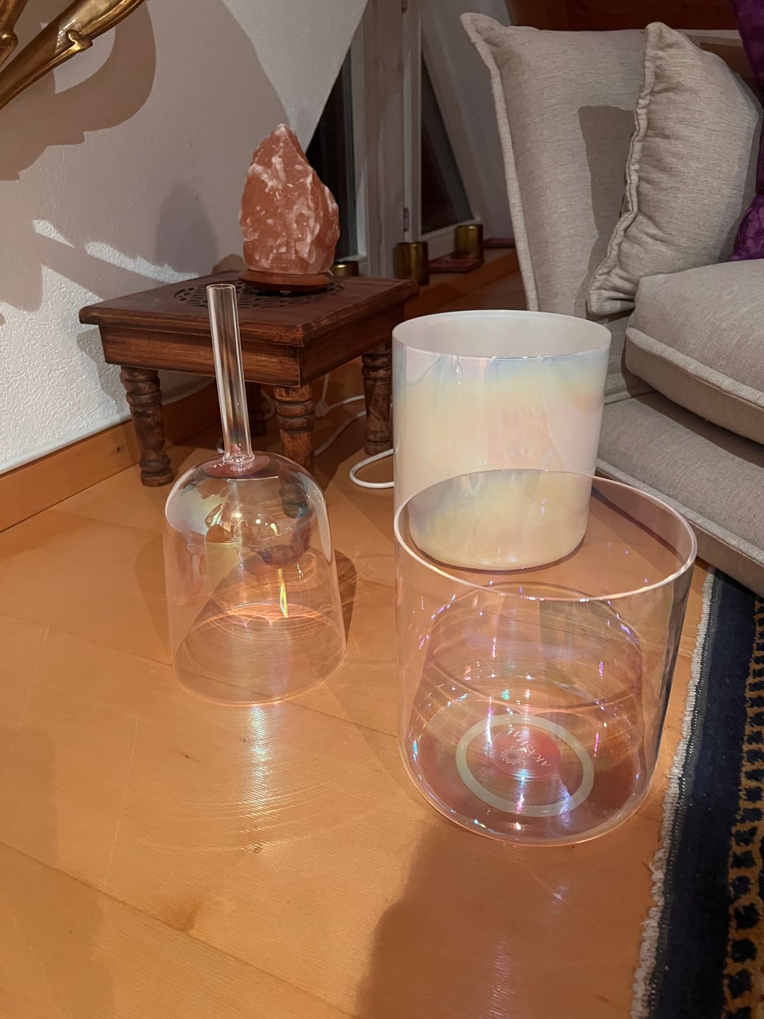Customer photo review of "Cosmic Sky" Klangschalen Set AkashaBowls® 432 Hz