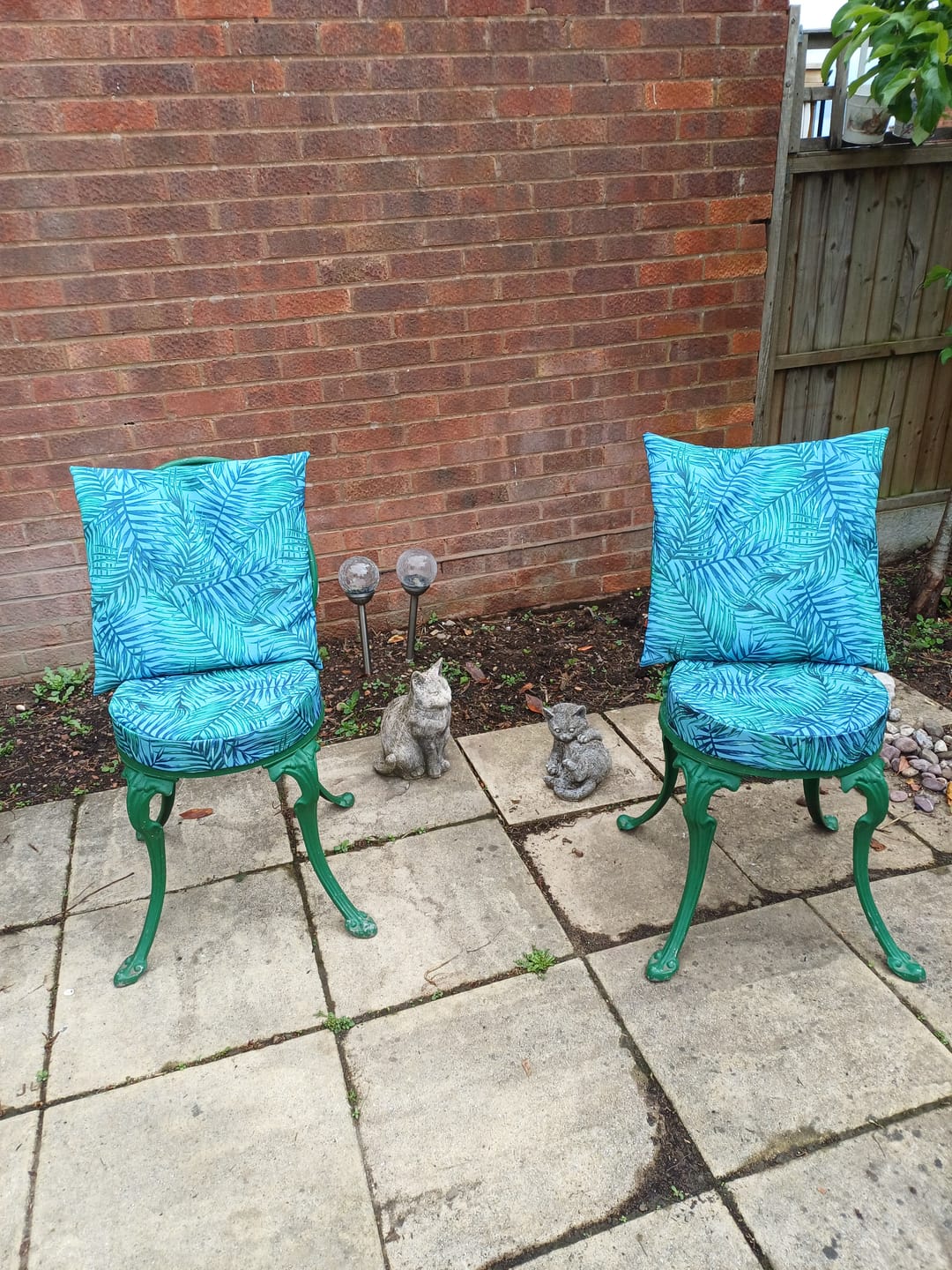 Customer photo review of Tropical Leaves Water Resistant Fabric