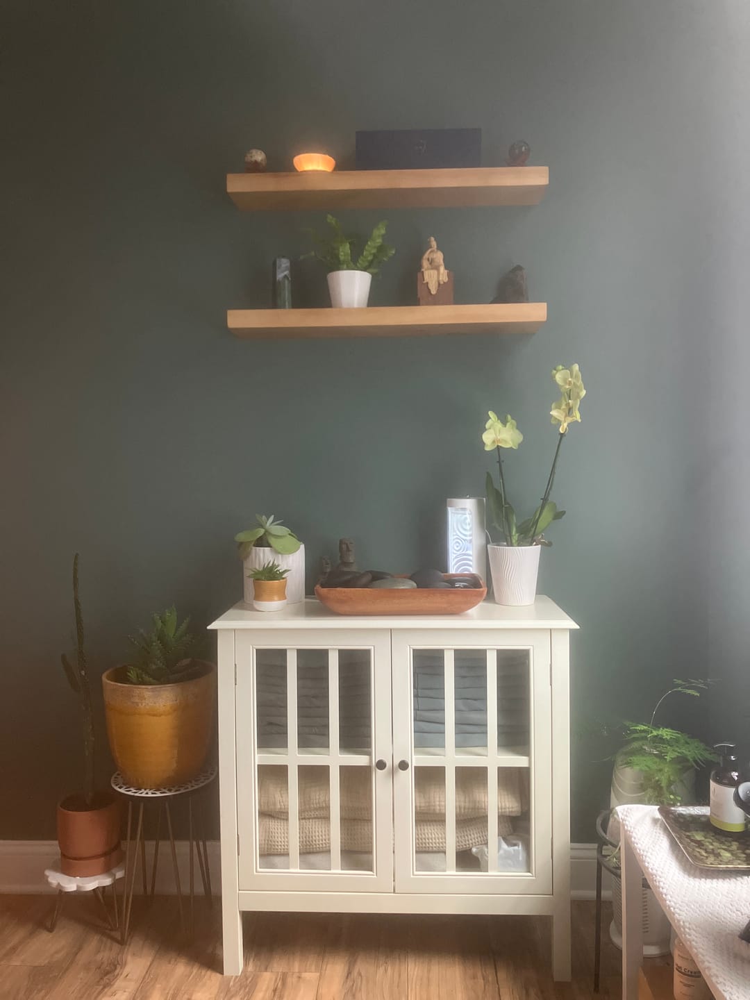 Customer photo review of Rustic Floating Shelves