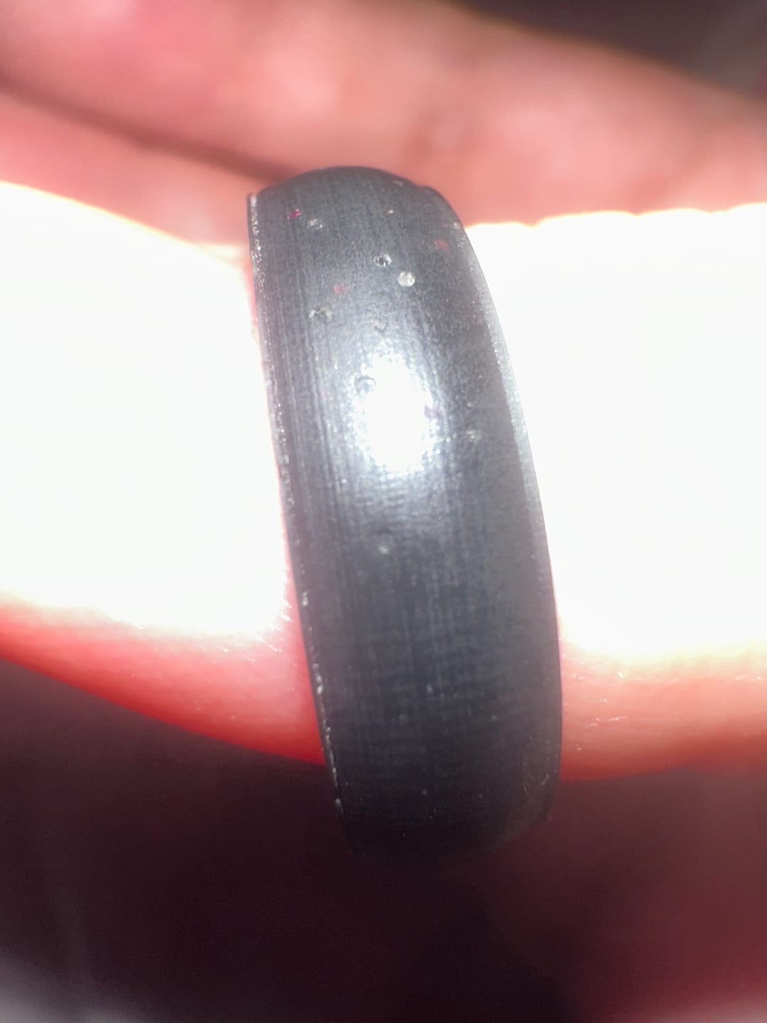 Customer photo review of The Noir Glitz - Silicone Ring
