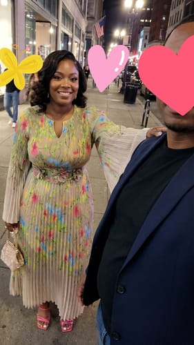Customer photo review of Aura Bloom Dress |Green