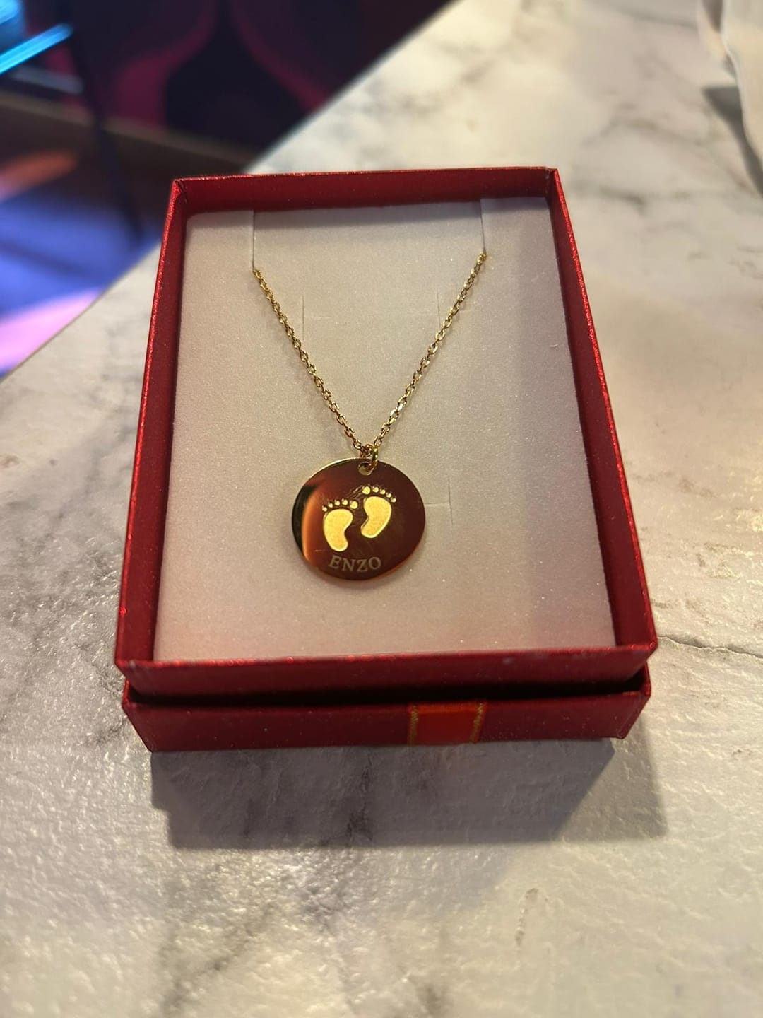 Customer photo review of Collar Nacimiento ~ Personalizado