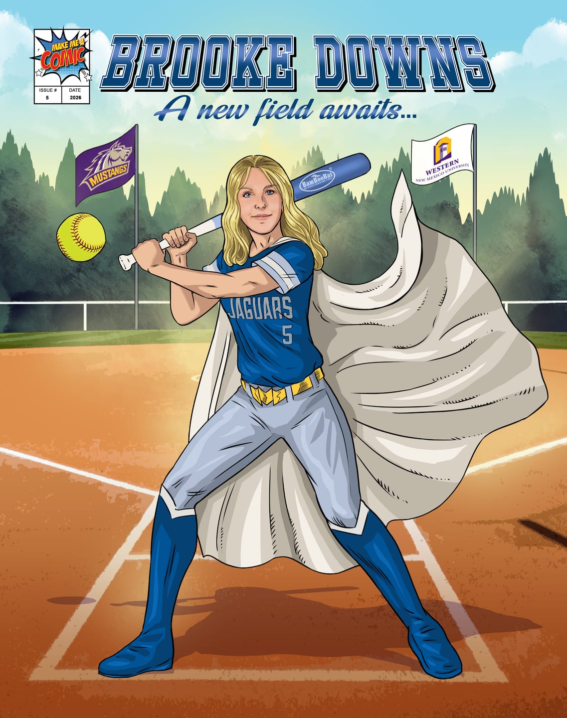 Customer photo review of Turn someone you love into a comic character on their very own custom comic book cover