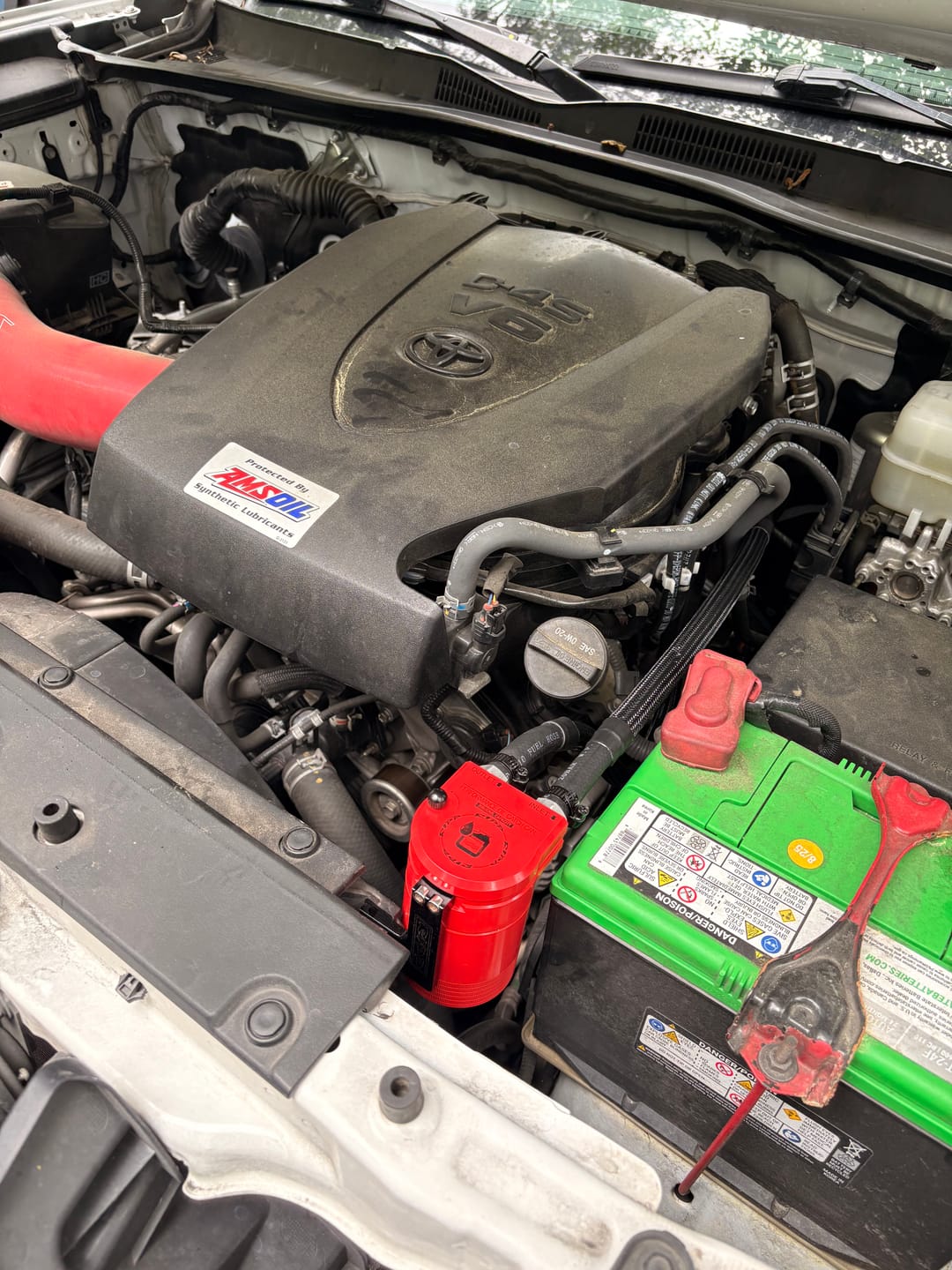Customer photo review of 2016+ 3.5L V6 Toyota Tacoma Catch Can Kit