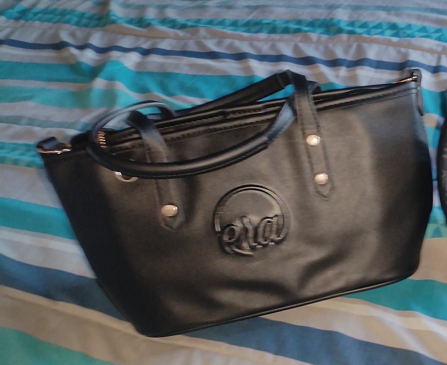Customer photo review of Black Mini Era Tote Bag