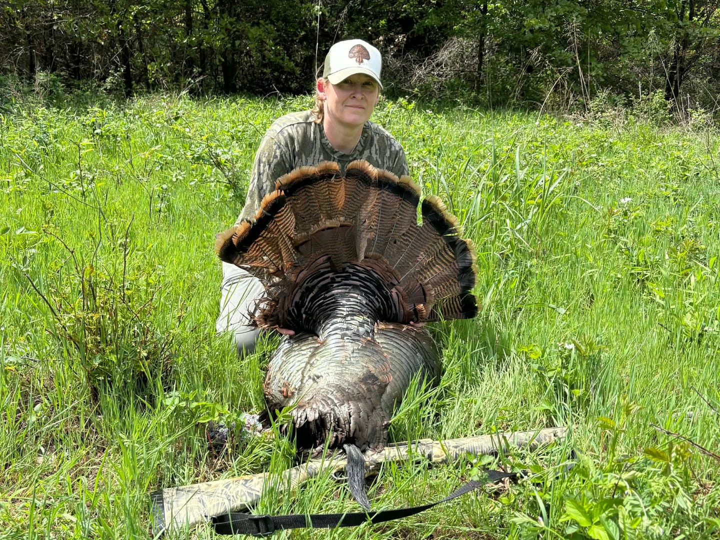 Customer photo review of Only Fans, Turkey Hunting, Leather Patch Hat